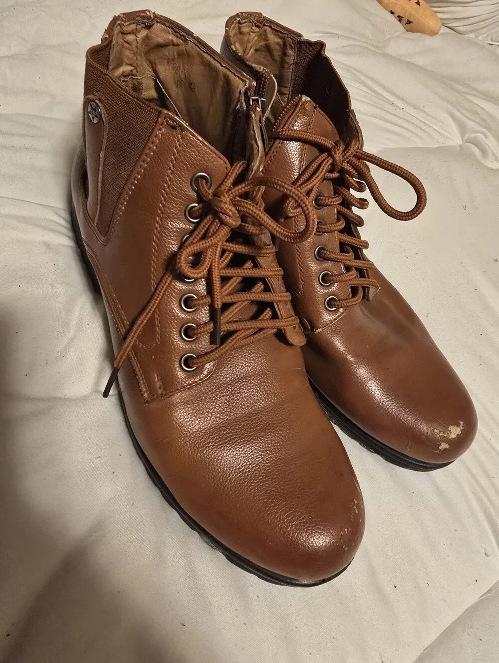 Men's Casual Lace-Up Boots in Brown